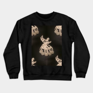 Tatted Angel Motif Crewneck Sweatshirt